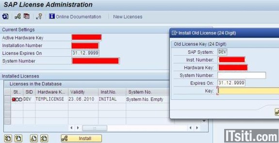 SAP License Installation