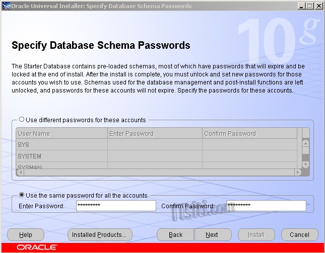 Password specified. Oracle access Manager. Домашняя страница Oracle 10g. Oracle ASM database рабочее окно. Сессии Oracle 10g.