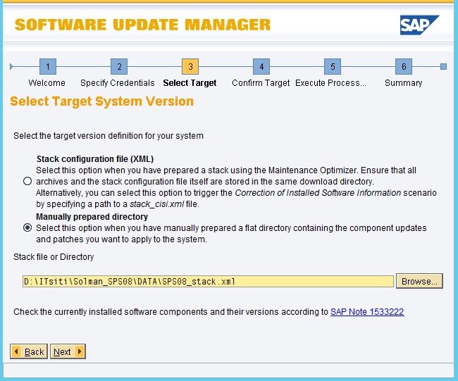 Steps to Upgrade SAP Support Package Stack using SUM